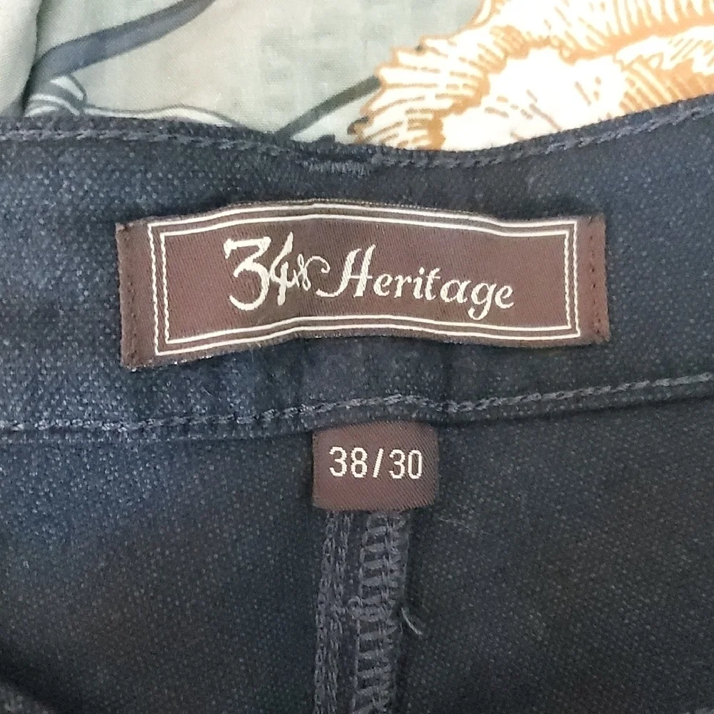 Heritage Dark Blue Mens Denim Look But Soft Material Pants
